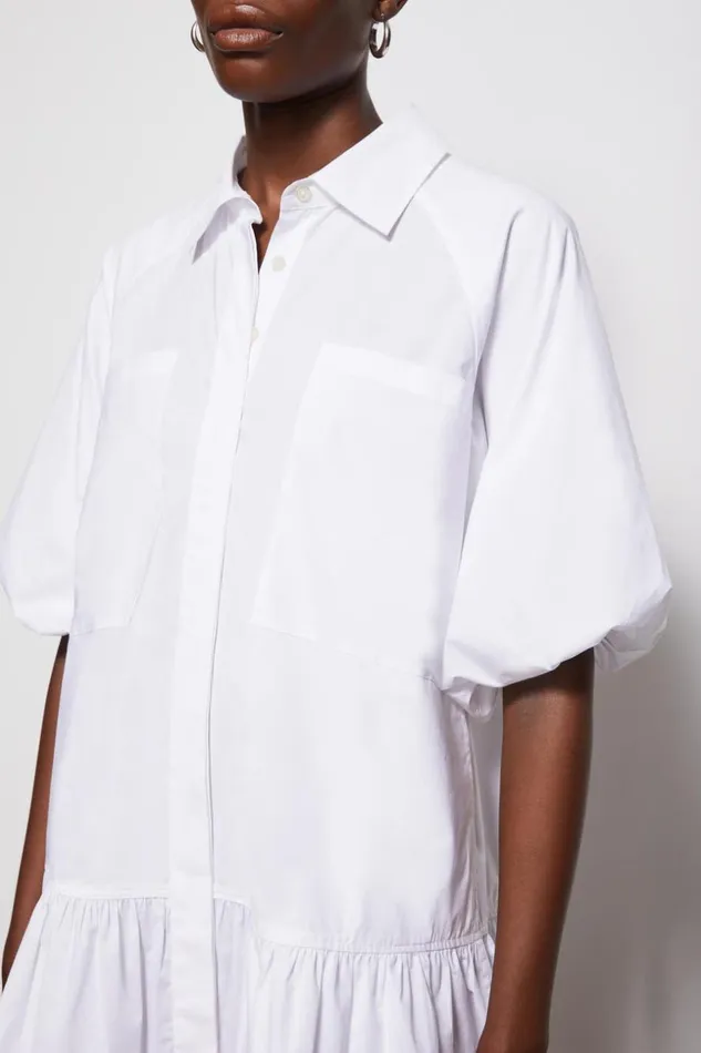 Jonathan Simkhai Signature Crissy Shirt Dress White Women Dresses and Jumpsuits