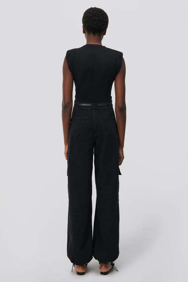Jonathan Simkhai Signature Estelle Top Black Women Tops and Bodysuits