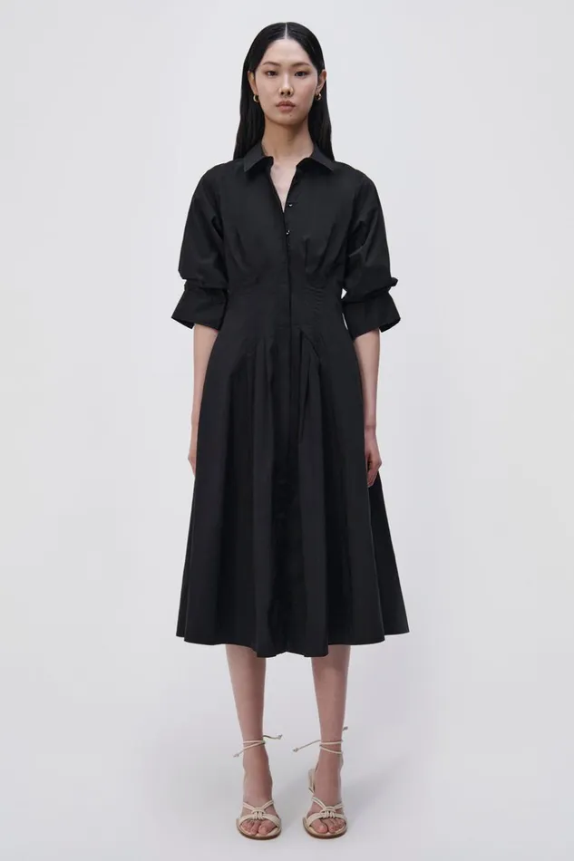 Jonathan Simkhai Signature Jazz Dress Black Women Dresses and Jumpsuits