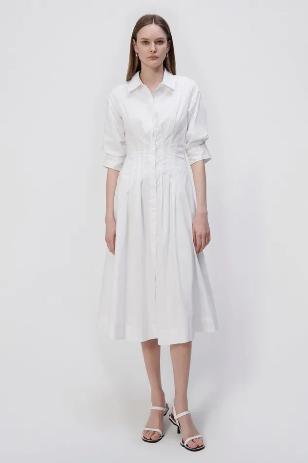 Jonathan Simkhai Signature Jazz Dress White Women Dresses and Jumpsuits