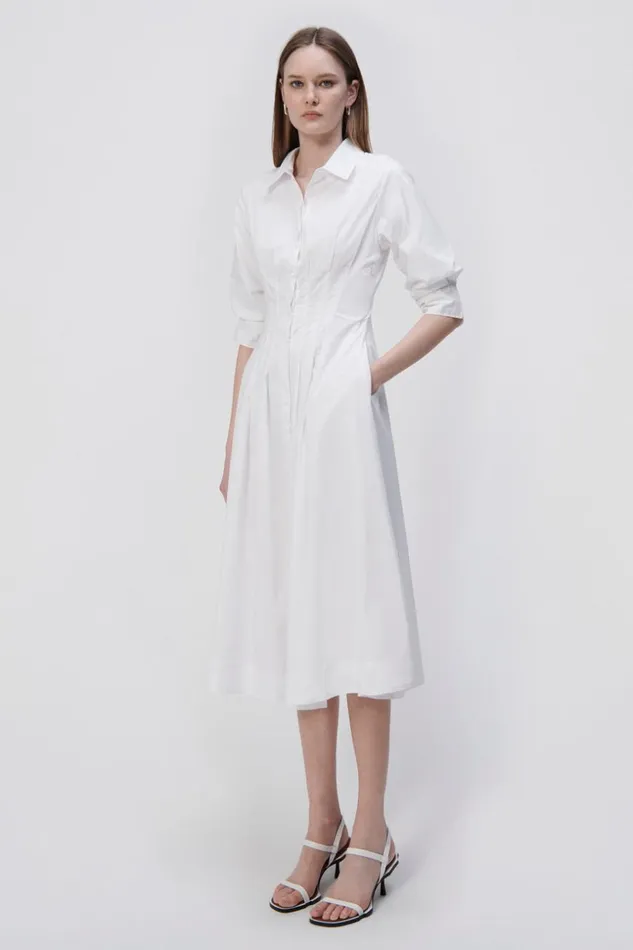 Jonathan Simkhai Signature Jazz Dress White Women Dresses and Jumpsuits