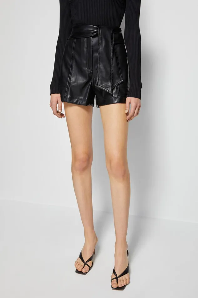 Jonathan Simkhai Signature Mari Short Black Women Pants and Bottoms