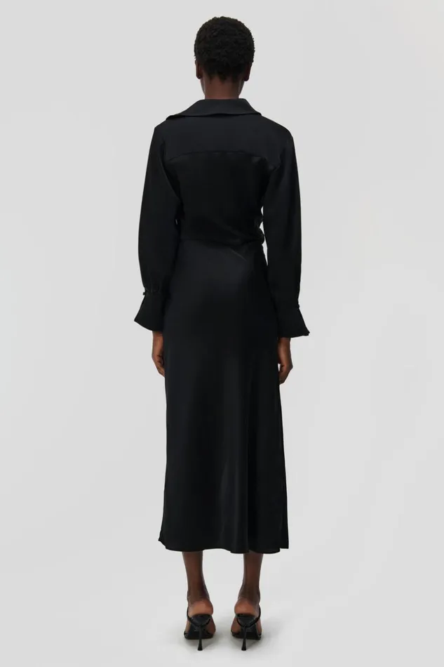 Jonathan Simkhai Signature Talita Dress Black Women Dresses and Jumpsuits