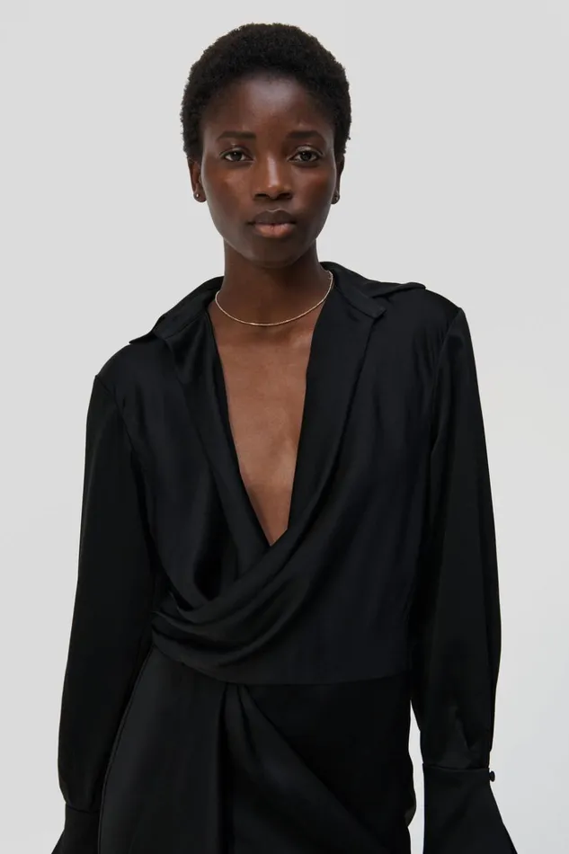 Jonathan Simkhai Signature Talita Dress Black Women Dresses and Jumpsuits