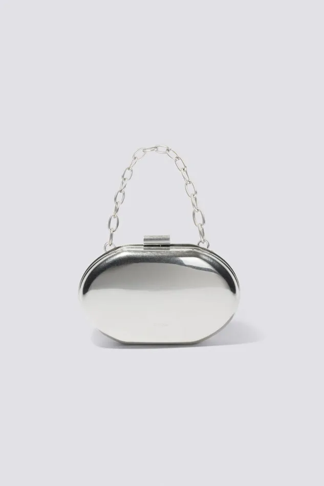 Jonathan Simkhai Sol Clutch Brushed Silver Women Handbags