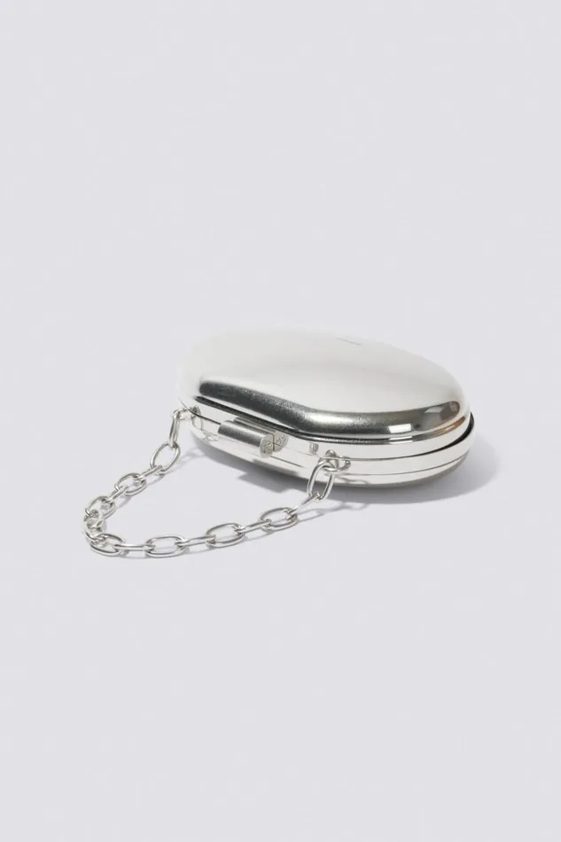 Jonathan Simkhai Sol Clutch Brushed Silver Women Handbags