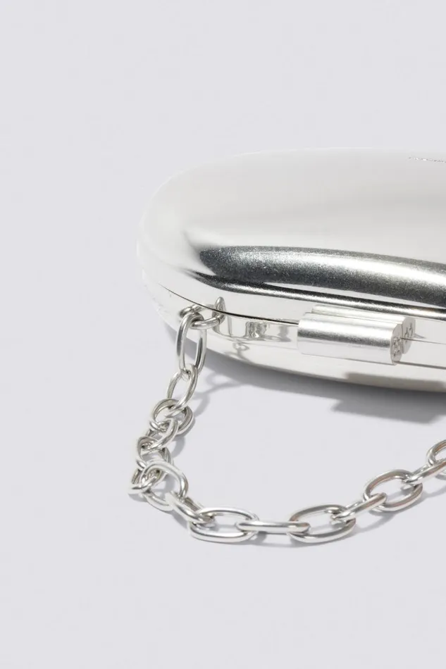 Jonathan Simkhai Sol Clutch Brushed Silver Women Handbags
