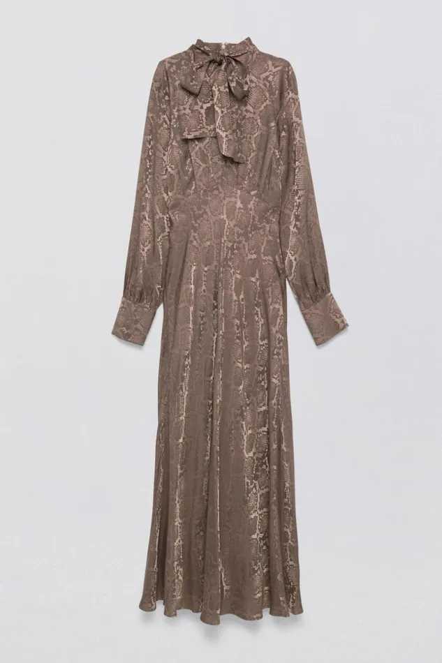 Jonathan Simkhai Tawney Dress Affogato Python Women Dresses and Jumpsuits