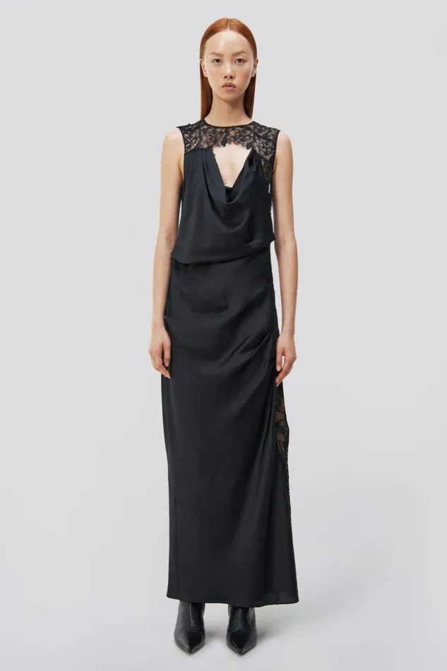 Jonathan Simkhai Vea Gown Black Women Dresses and Jumpsuits