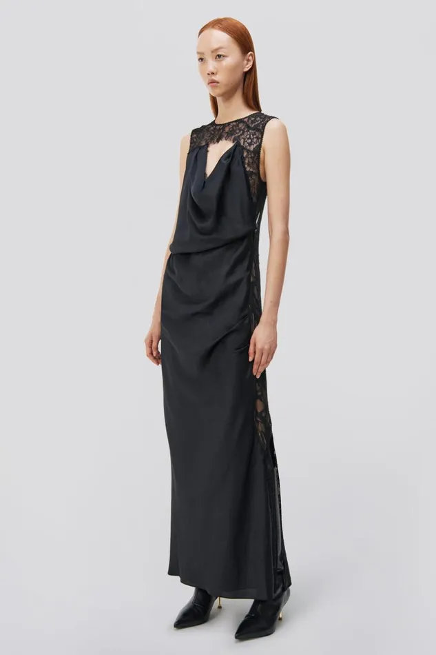 Jonathan Simkhai Vea Gown Black Women Dresses and Jumpsuits