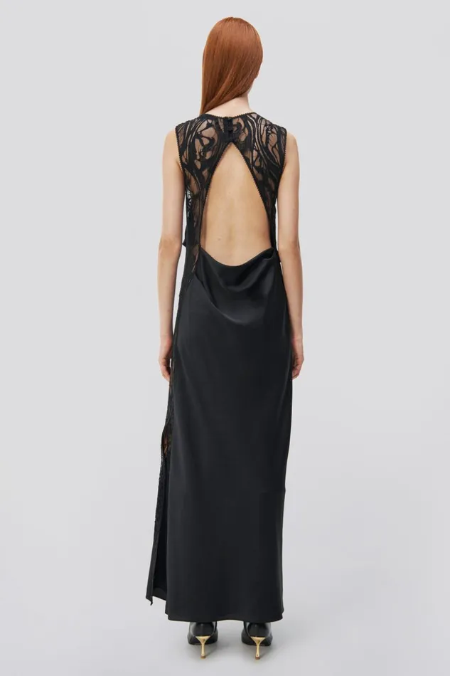 Jonathan Simkhai Vea Gown Black Women Dresses and Jumpsuits
