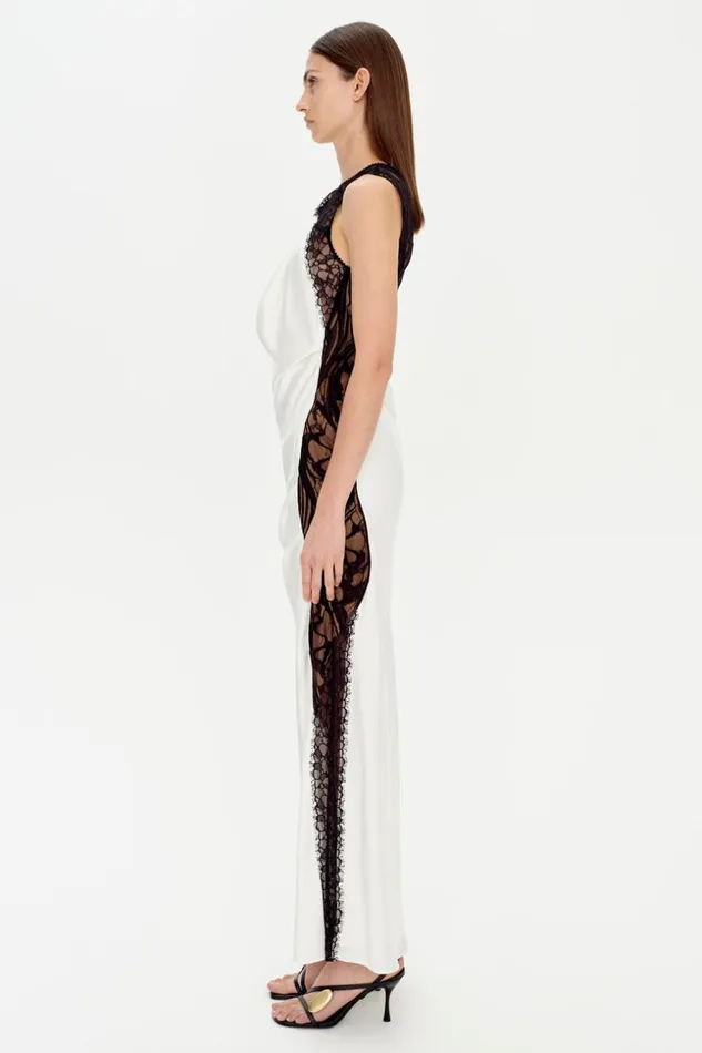 Jonathan Simkhai Vea Gown Ivory Multi Women Dresses and Jumpsuits