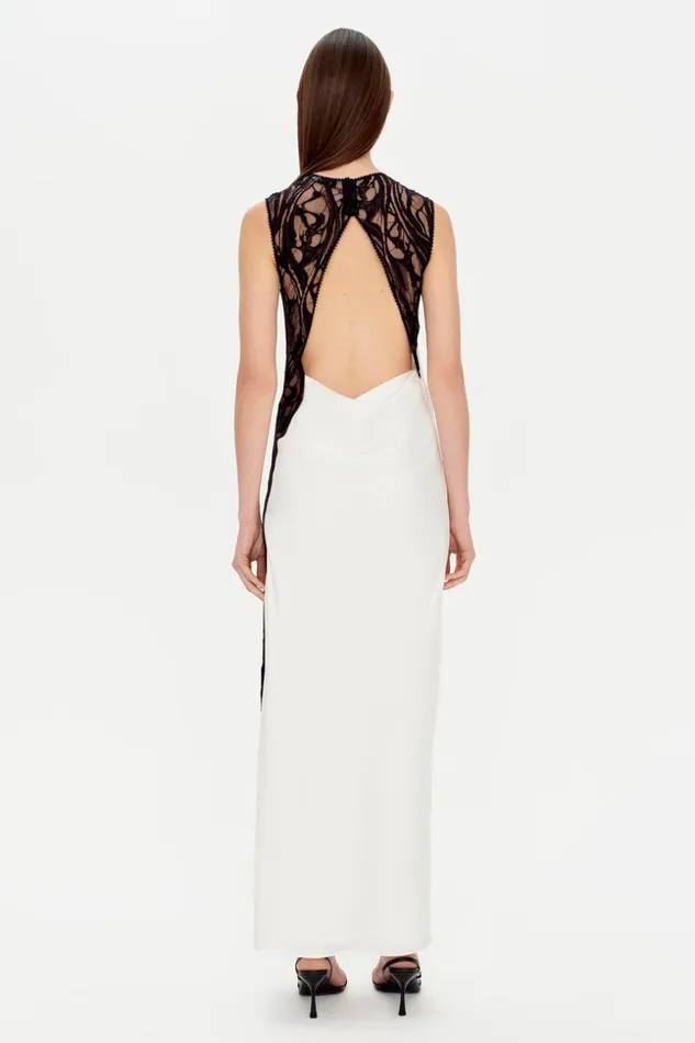 Jonathan Simkhai Vea Gown Ivory Multi Women Dresses and Jumpsuits