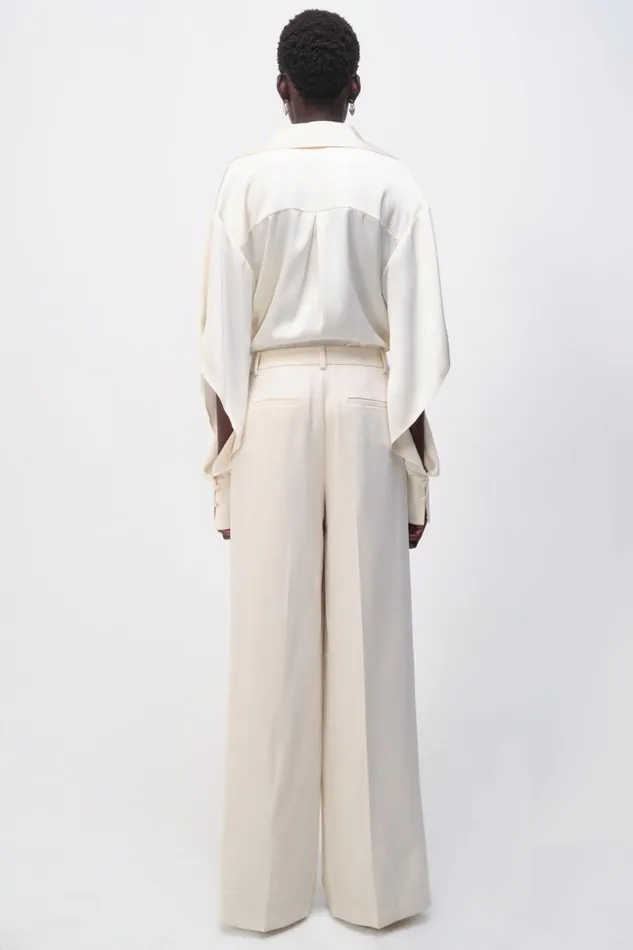 Jonathan Simkhai Yanna Shirt Natural White Women Tops and Bodysuits
