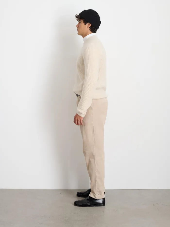 Jordan Sweater In Washed Cashmere Heather Ecru Women Alex Mill Sweaters