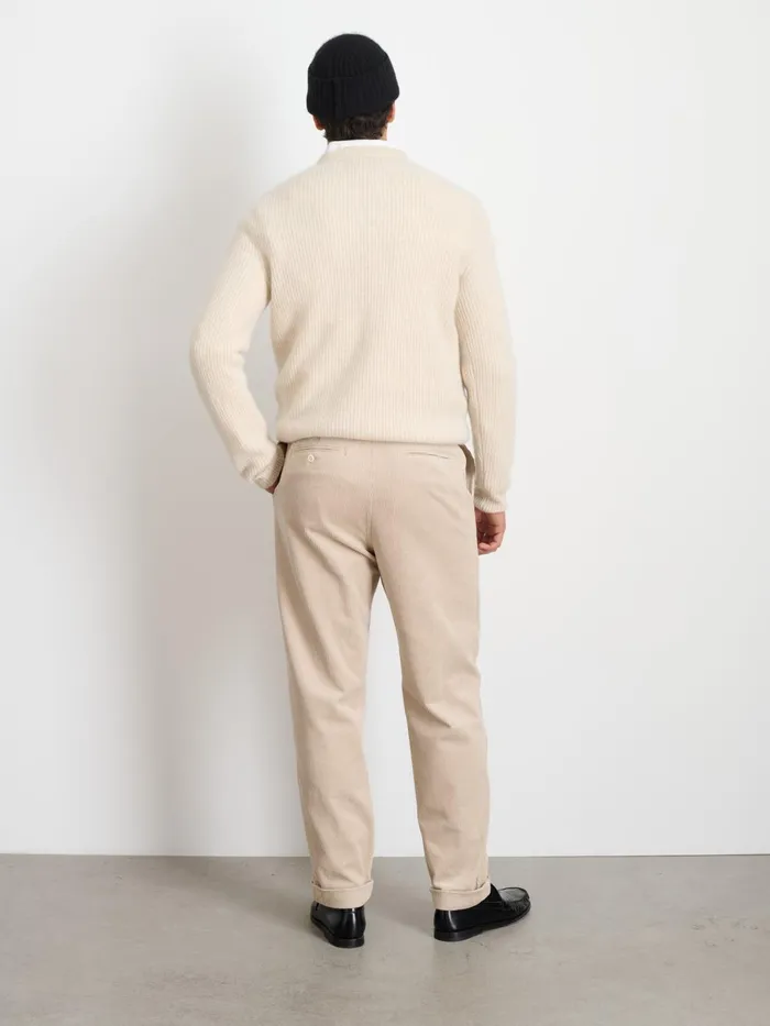 Jordan Sweater In Washed Cashmere Heather Ecru Women Alex Mill Sweaters
