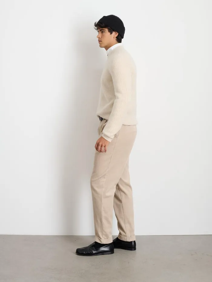 Jordan Sweater In Washed Cashmere Heather Ecru Women Alex Mill Sweaters