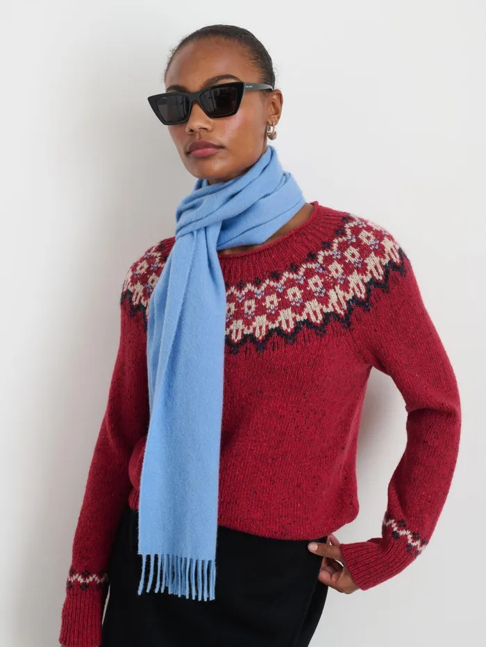 Joshua Ellis Cashmere Scarf Light Blue Women Alex Mill