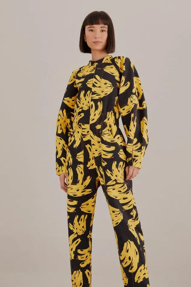 Jumpsuits Women FARM Rio Black Bossa Banana Jumpsuit