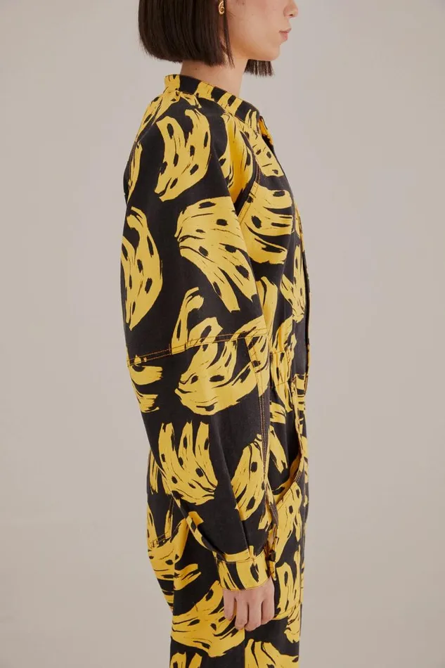 Jumpsuits Women FARM Rio Black Bossa Banana Jumpsuit Jumpsuits Women FARM Rio Black Bossa Banana Jumpsuit