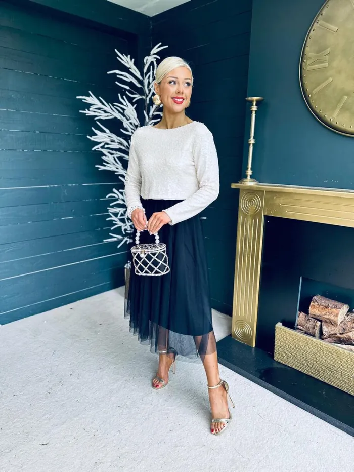 Ki Tulle Skirt Black Womens Canella Lane Tops Skirts and Shorts