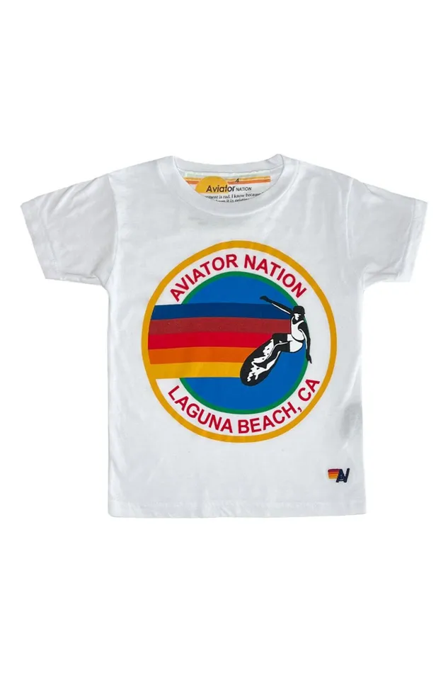 KID039S AVIATOR NATION LAGUNA BEACH TEE 8211 WHITE Kids Aviator Nation Kid039s Tees