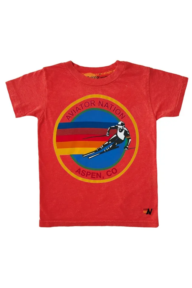KIDS AVIATOR NATION ASPEN TEE 8211 RED Kids Aviator Nation Kid039s Tees