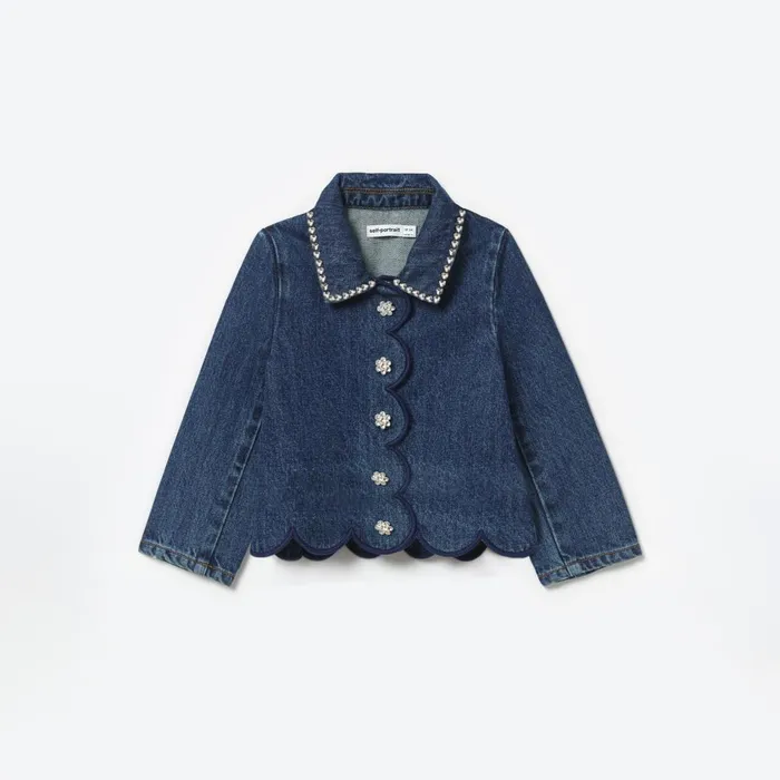 Kids Blue Denim Jacket Self Portrait