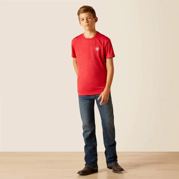 Kids Charger Ariat Crestline TShirt Chili Pepper Ariat TShirts and Polos Kids Charger Ariat Crestline TShirt Chili Pepper Ariat TShirts and Polos