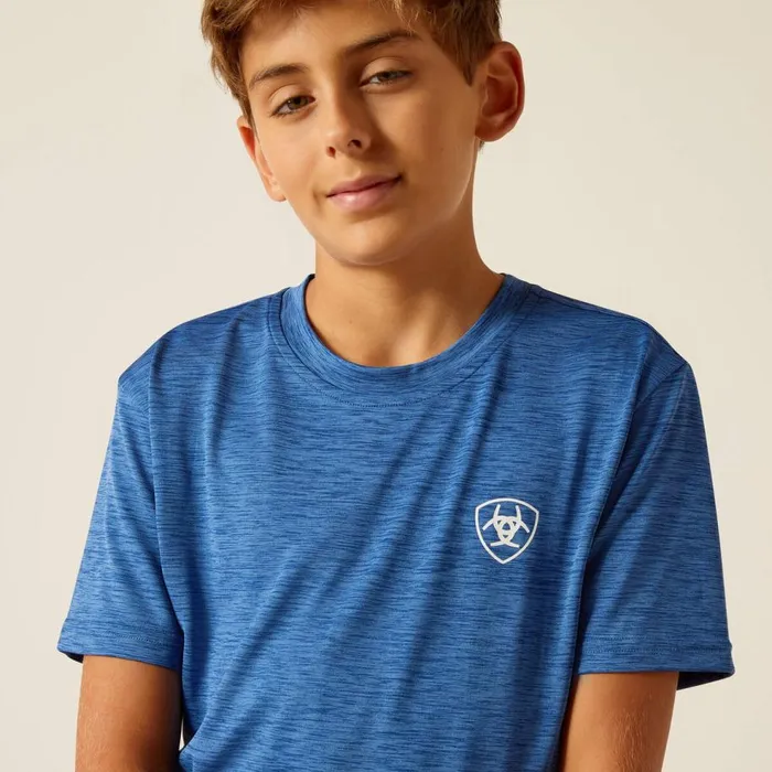 Kids Charger Ariat Spirited TShirt Monaco Blue Ariat TShirts and Polos Kids Charger Ariat Spirited TShirt Monaco Blue Ariat TShirts and Polos