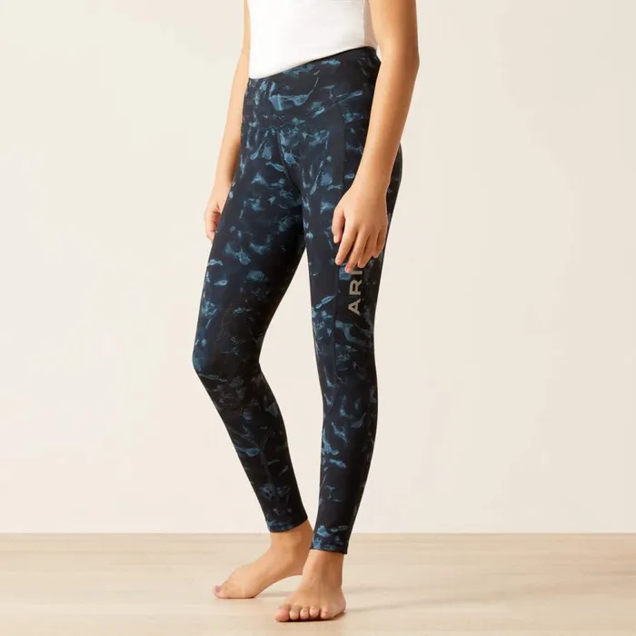 Kids Eos Print Knee Patch Tight Stormy Skies Ariat English Riding Clothing