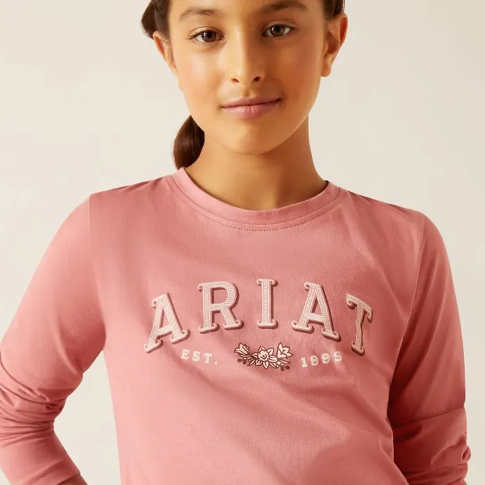 Kids Flora Shirt Dusty Rose Ariat TShirts and Polos Kids Flora Shirt Dusty Rose Ariat TShirts and Polos