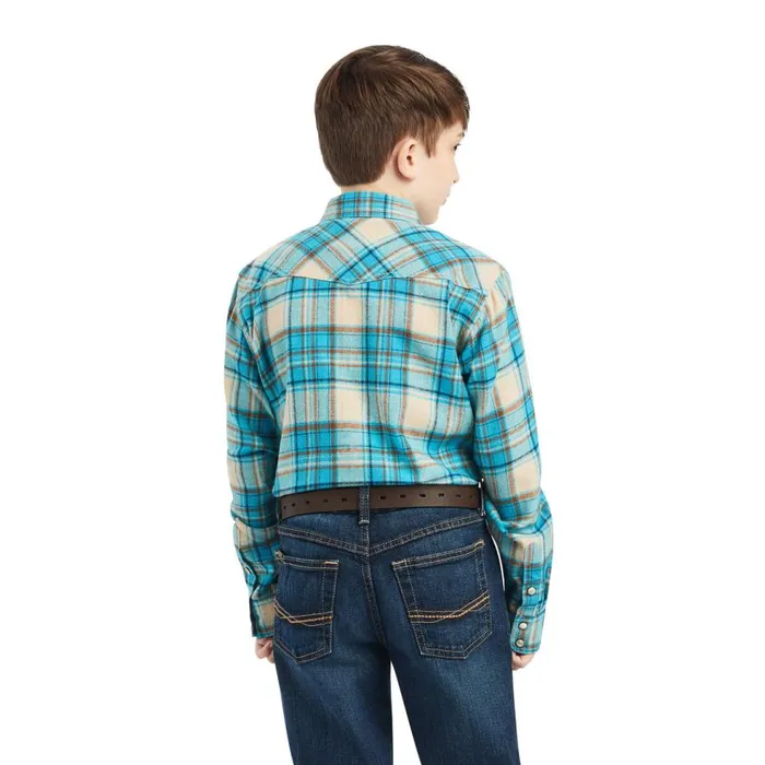 Kids Handley Retro Fit Shirt Sylvan Teal Ariat Button Down Shirts Kids Handley Retro Fit Shirt Sylvan Teal Ariat Button Down Shirts