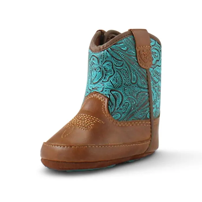 Kids Infant Lil039 Stompers Round Up Boot Brownfeathertan Ariat Baby Boots