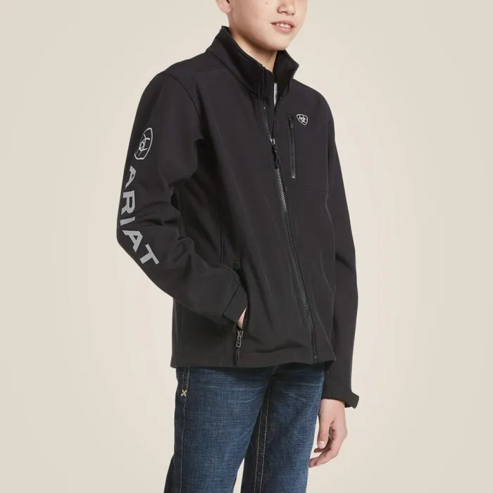 Kids Logo 20 Softshell Jacket Blacksilver Ariat Jackets and Vests