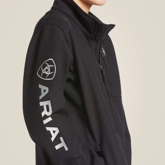 Kids Logo 20 Softshell Jacket Blacksilver Ariat Jackets and Vests