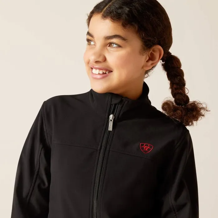 Kids New Team Softshell Brand Jacket Mex Black Ariat Jackets and Vests Kids New Team Softshell Brand Jacket Mex Black Ariat Jackets and Vests