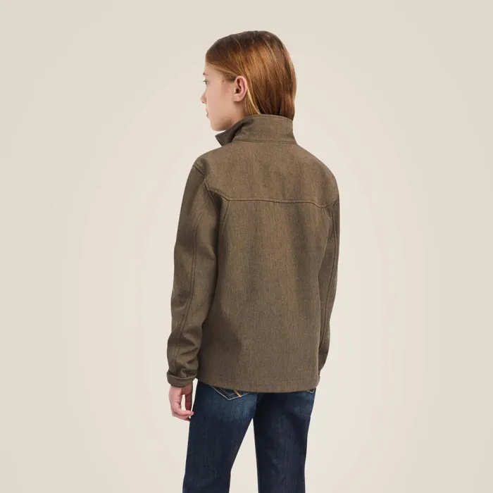 Kids New Team Softshell Jacket Banyan Bark Heather Ariat Jackets and Vests Kids New Team Softshell Jacket Banyan Bark Heather Ariat Jackets and Vests