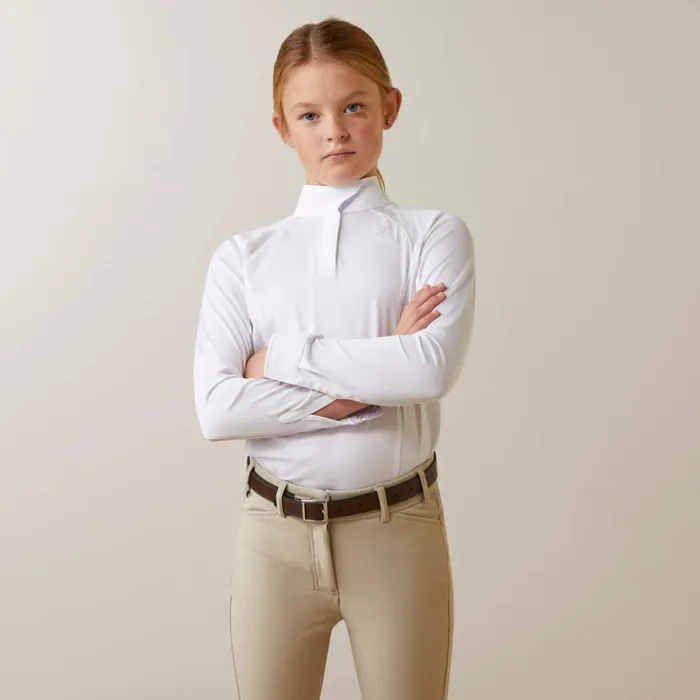 Kids Sunstopper Pro 20 Show Shirt White Ariat English Riding Clothing