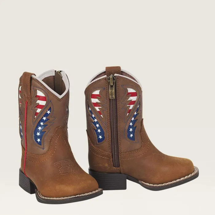 Kids Toddler Lil Stompers George Boot Brown Ariat Toddler Footwear