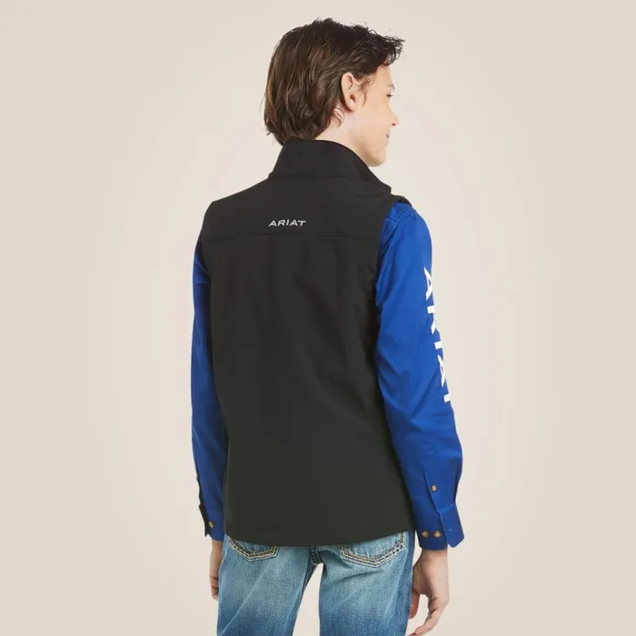 Kids Vernon 20 Softshell Vest Black Ariat Jackets and Vests
