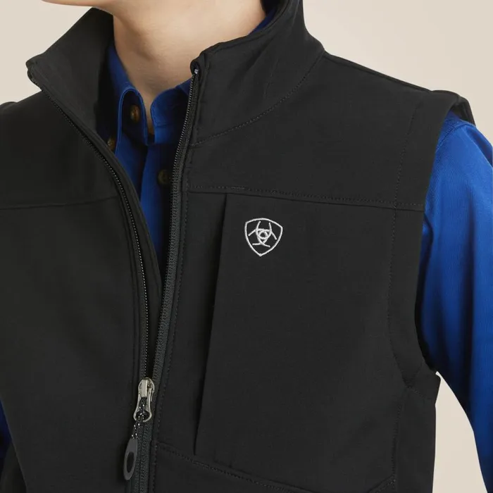 Kids Vernon 20 Softshell Vest Black Ariat Jackets and Vests