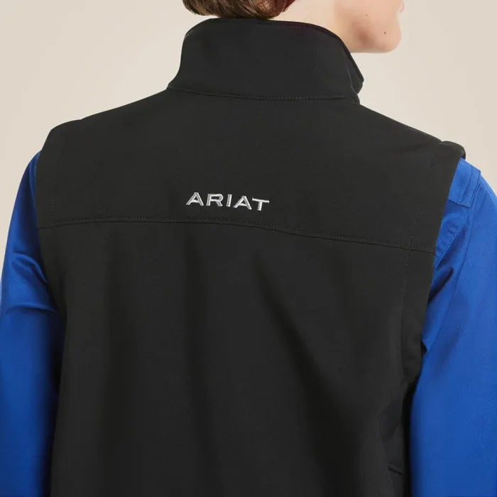 Kids Vernon 20 Softshell Vest Black Ariat Jackets and Vests