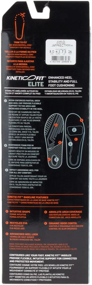 Kinetic Fit Elite Footbed Wide Width Mesh Men Merrell Shoe Care