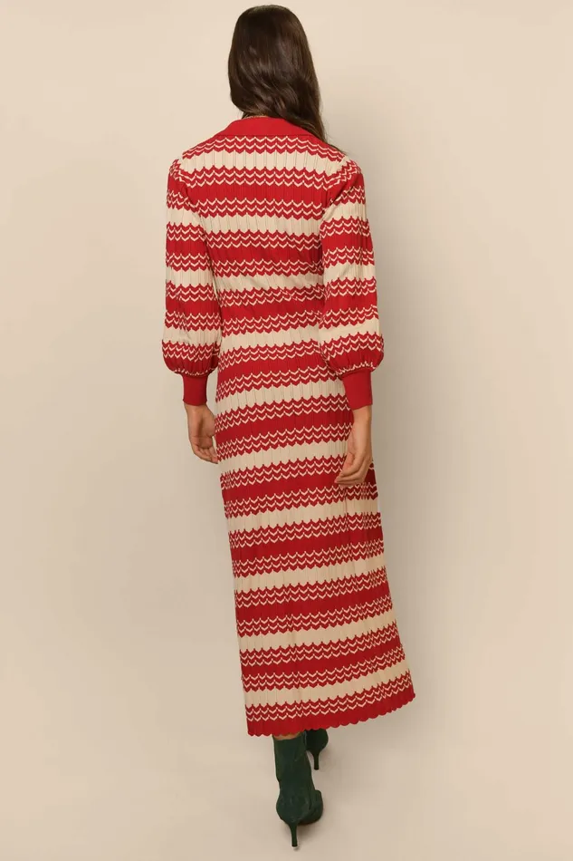 Knitwear Women RIXO Piper Coral Cream Chevron Knitwear Women RIXO Piper Coral Cream Chevron