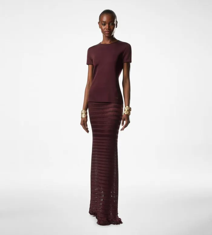 Knitwear Women TOM FORD LADDER KNIT LONG SKIRT Knitwear Women TOM FORD LADDER KNIT LONG SKIRT