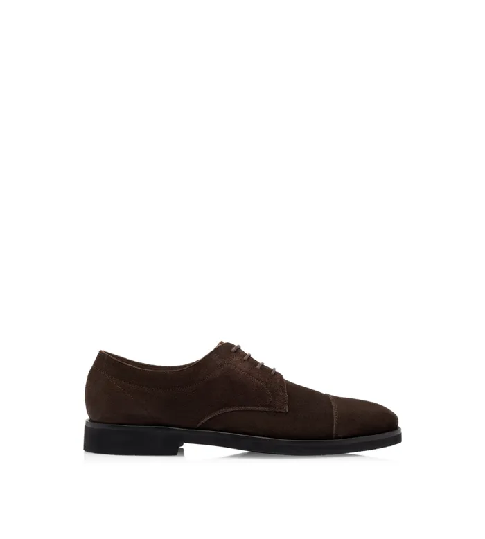 LaceUps Men TOM FORD SUEDE LIGHT SOLE DERBY LACEUP Coffee