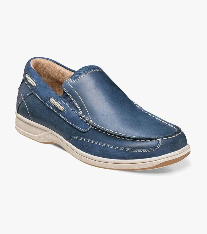 Lakeside Moc Toe Slip On Indigo Men Florsheim Casual Shoes