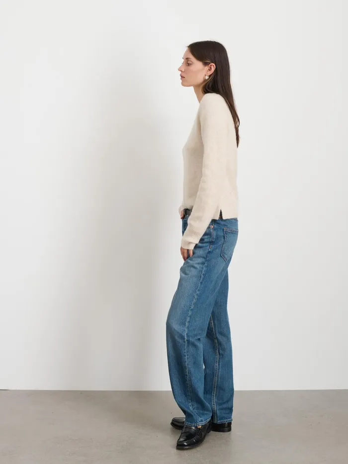 Lana Sweater In Cashmere Heather Ecru Women Alex Mill Sweaters