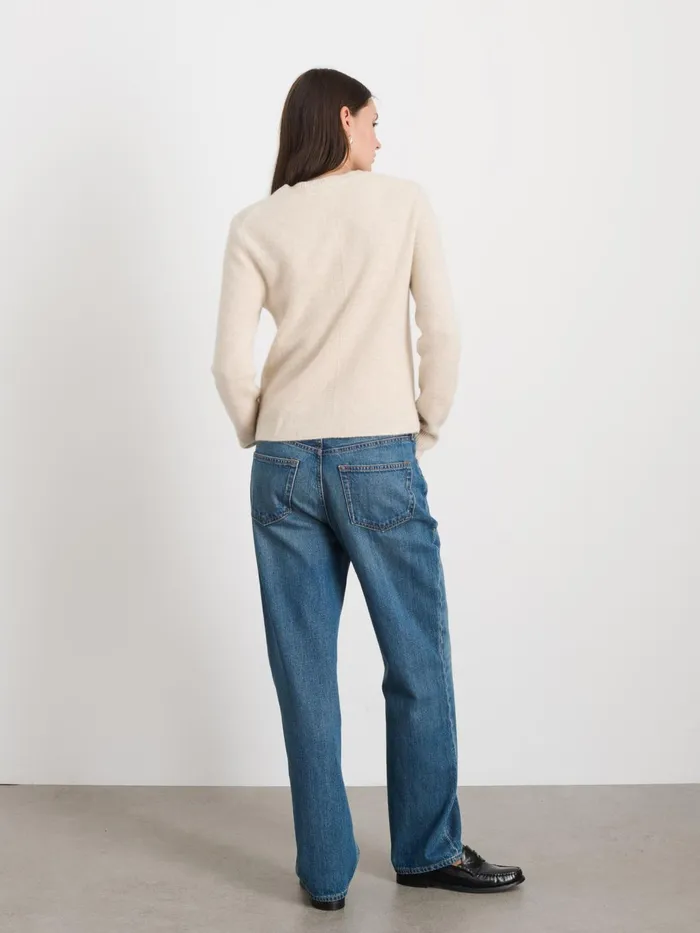 Lana Sweater In Cashmere Heather Ecru Women Alex Mill Sweaters